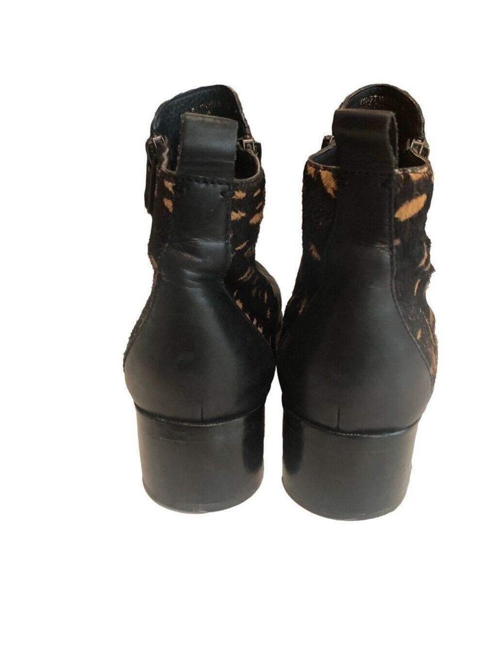 Cole Haan Size 9 leather and animal hair black ankle bootie. - Picture 7 of 12